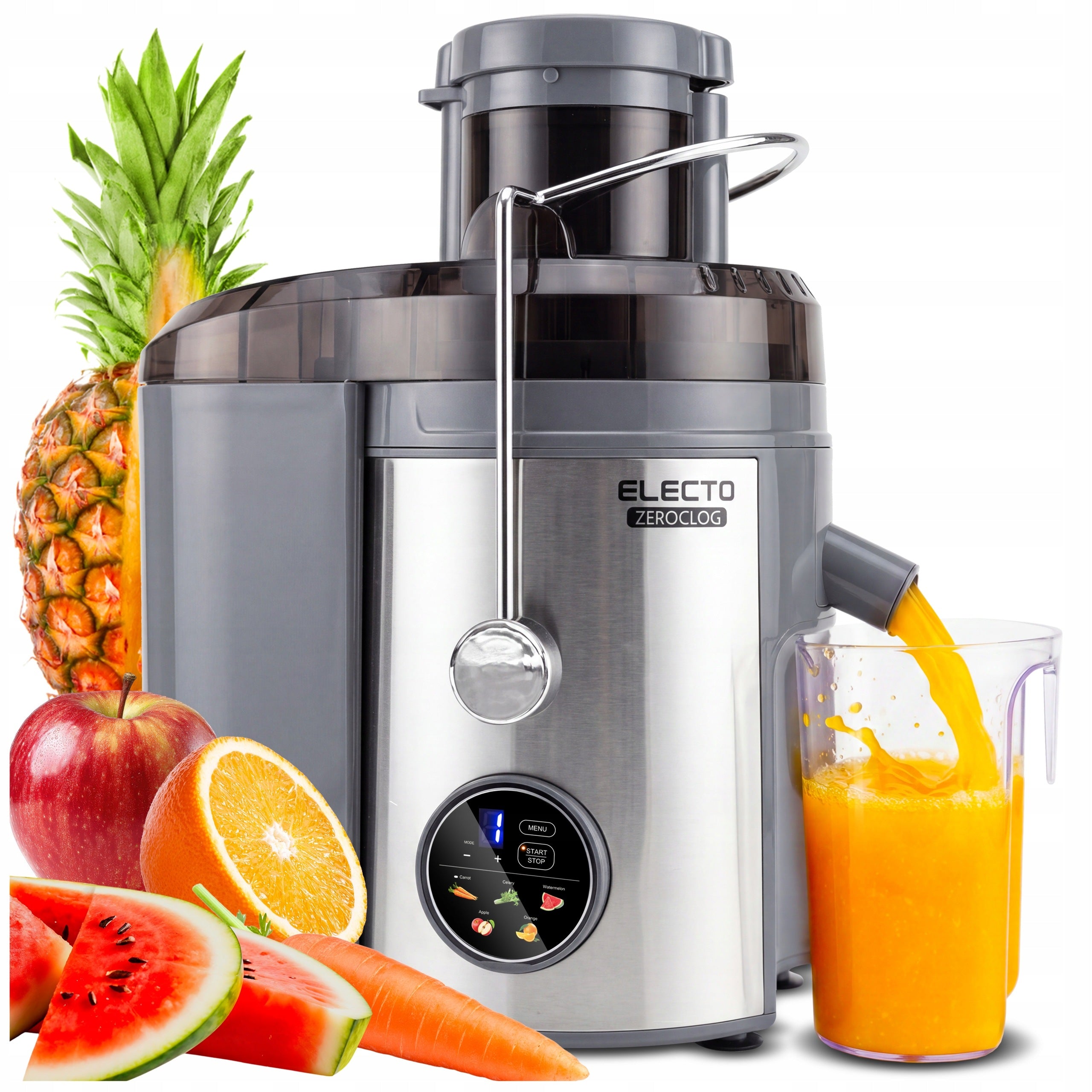ELECTRIC JUICER FRUIT AND VEGETABLE JUICER SELF CLEANING 1500W
