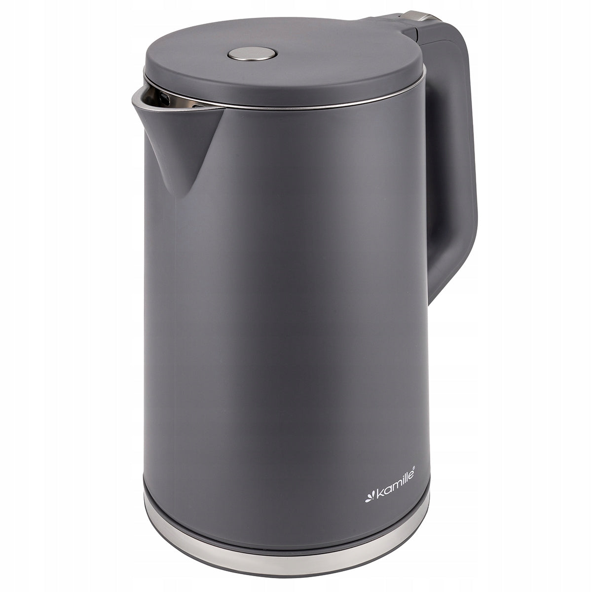 ELECTRIC KETTLE 1,7 L GREY MESH FILTER ROTATING BASE KAMILLE Model KM1706B