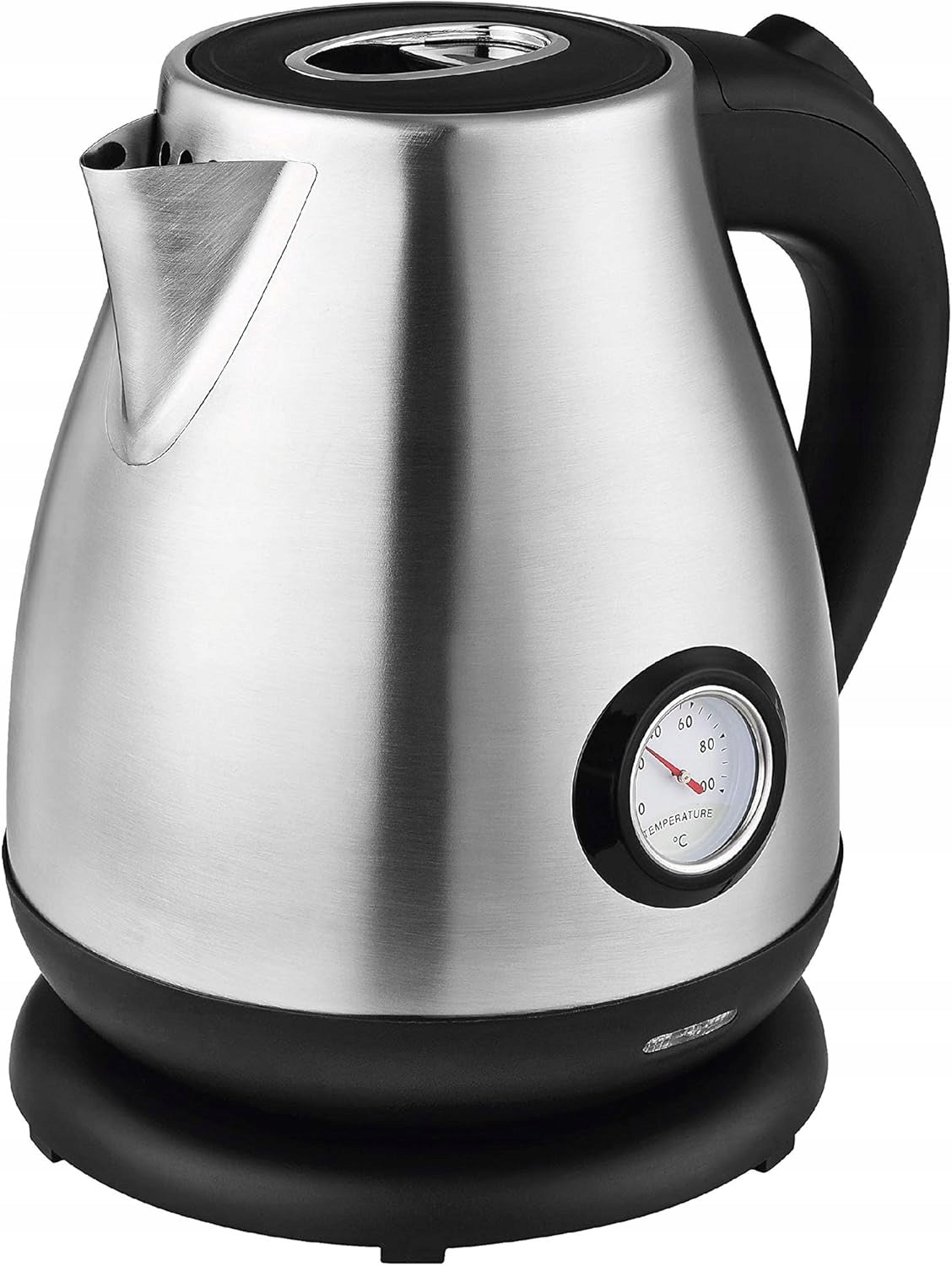 ELECTRIC KETTLE 1,7L 2000W STEEL THERMOMETER BASE 360° FILTER Packaging status original
