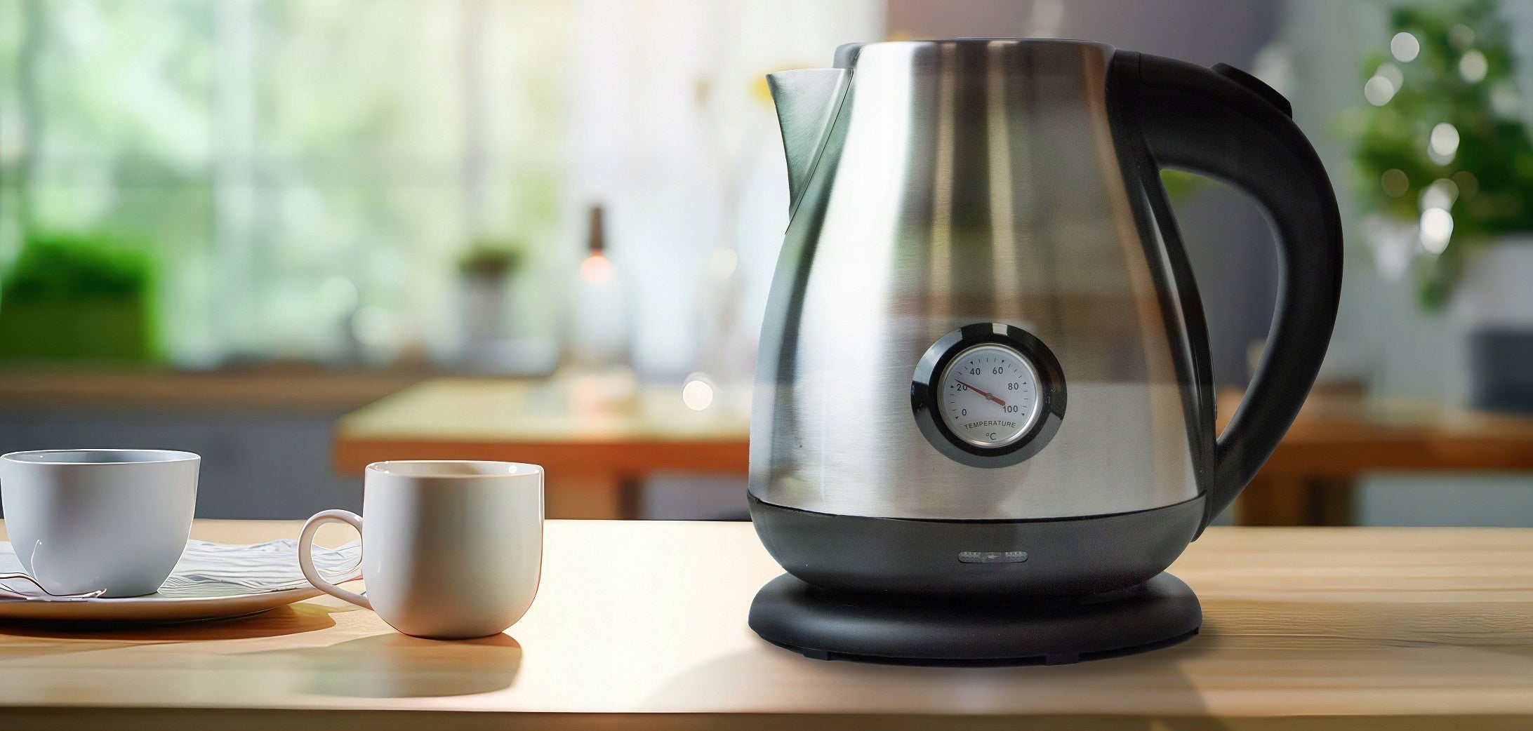 ELECTRIC KETTLE 1,7L 2000W STEEL THERMOMETER BASE 360° FILTER Power 2000 W