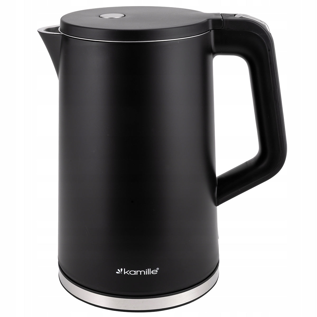 ELECTRIC KETTLE 1,7L BLACK MESH FILTER ROTATING BASE KAMILLE Brand Kamille