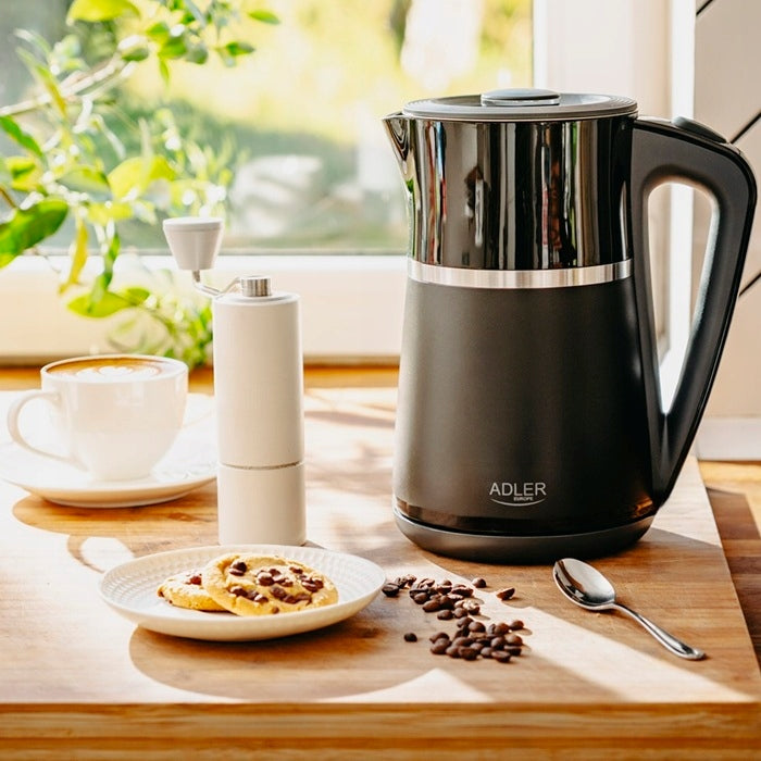 ELECTRIC KETTLE 1,7L INTERIOR STAINLESS STEEL DOUBLE WALLS AD1355 Manufacturer code AD 1355b