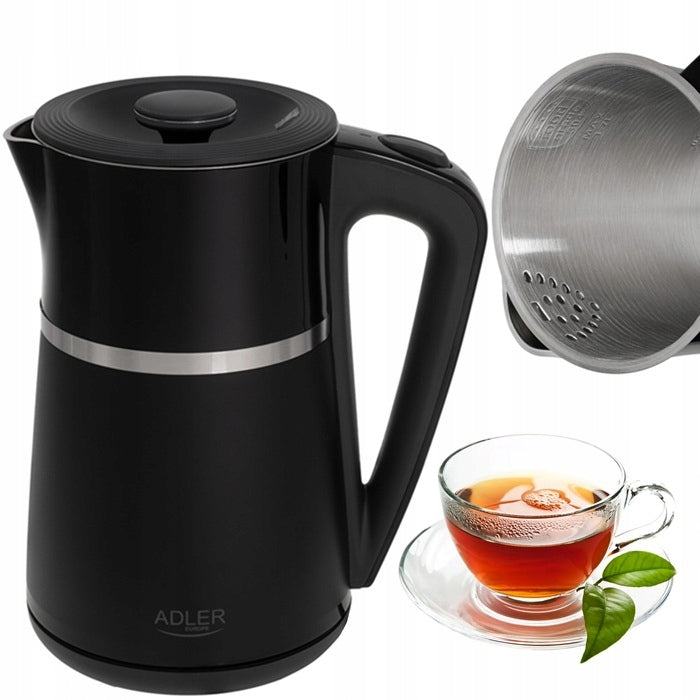 ELECTRIC KETTLE 1,7L INTERIOR STAINLESS STEEL DOUBLE WALLS AD1355