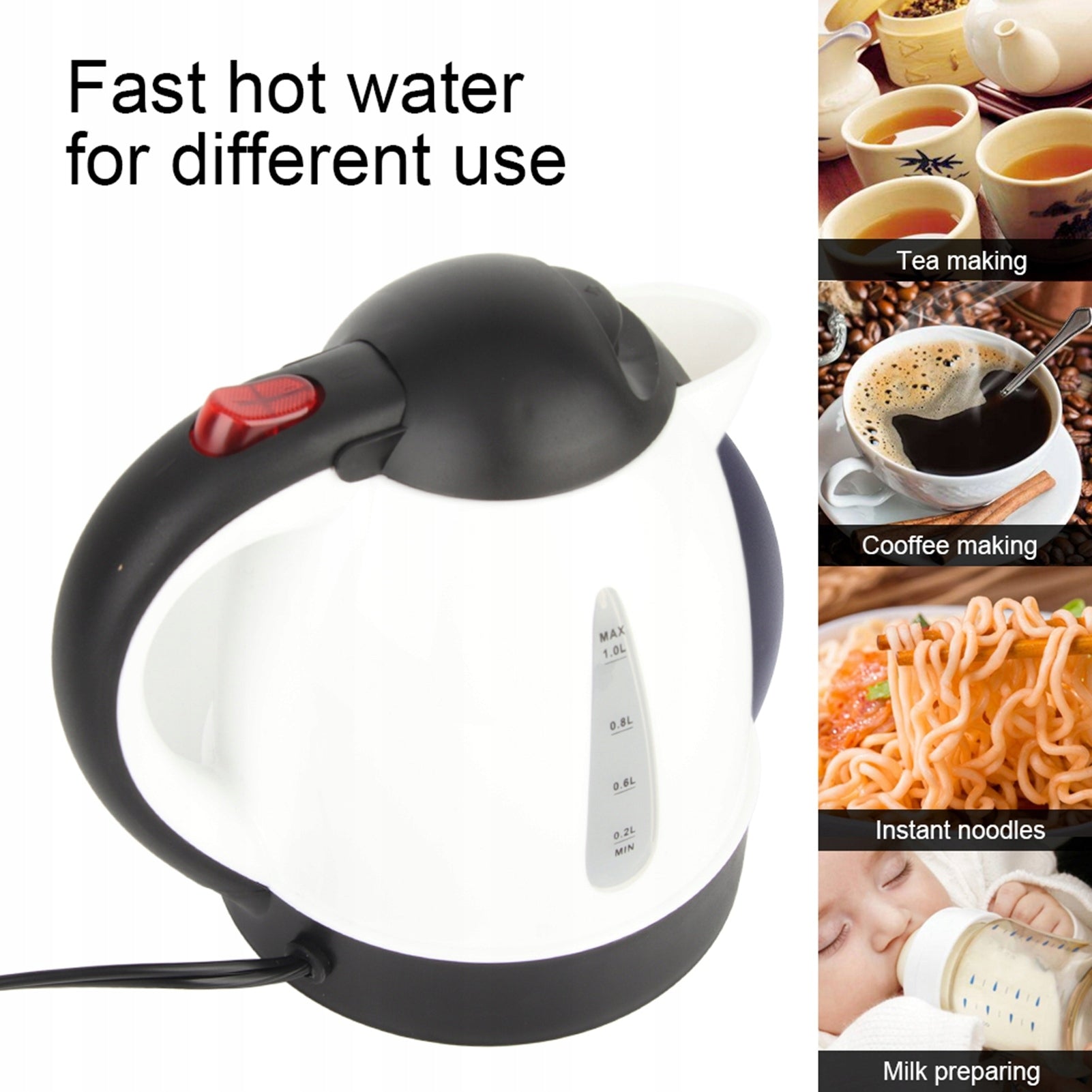 ELECTRIC KETTLE CORDLESS METAL STRONG ROTARY 150W 1 L Manufacturer code 197197197197