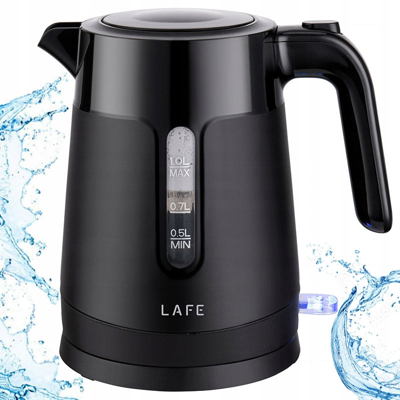 ELECTRIC KETTLE CORDLESS SMALL TOURIST 1L STRONG BLACK WHITE Dominant color black
