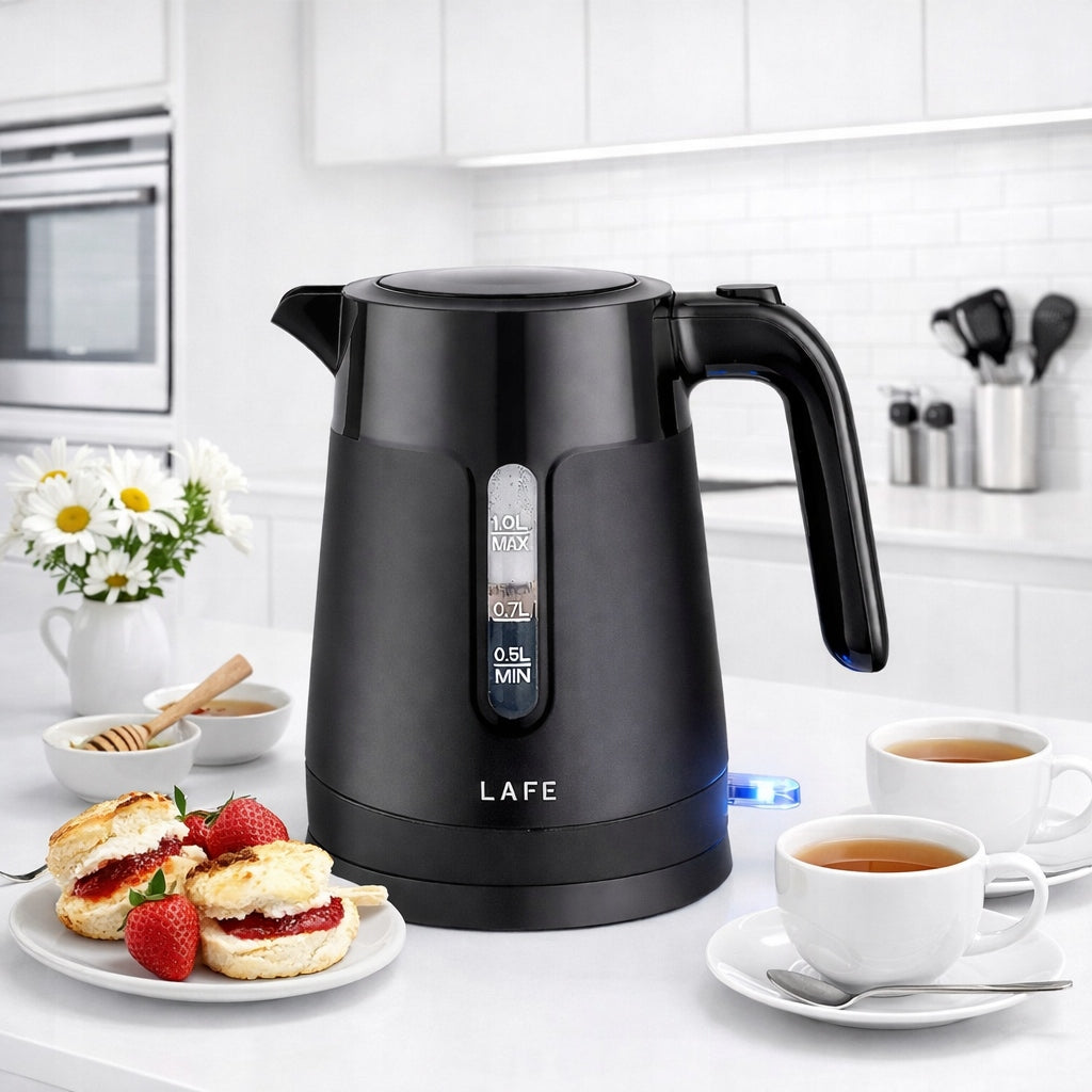 ELECTRIC KETTLE CORDLESS SMALL TOURIST 1L STRONG BLACK WHITE Model BLACK