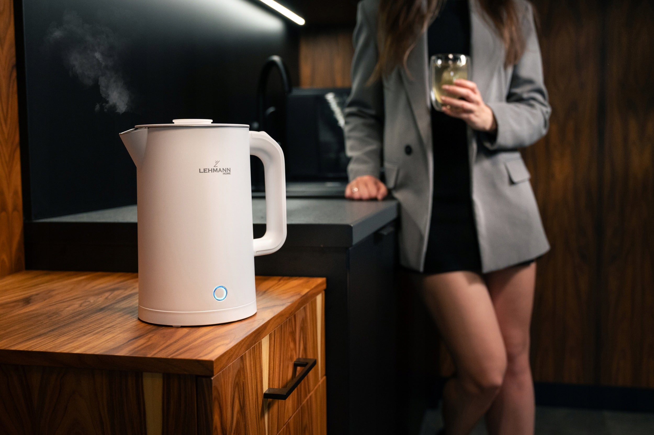 ELECTRIC KETTLE CORDLESS STRONG 1,7L 2200W STEEL LARGE SILENT LED Capacity 1.7 l