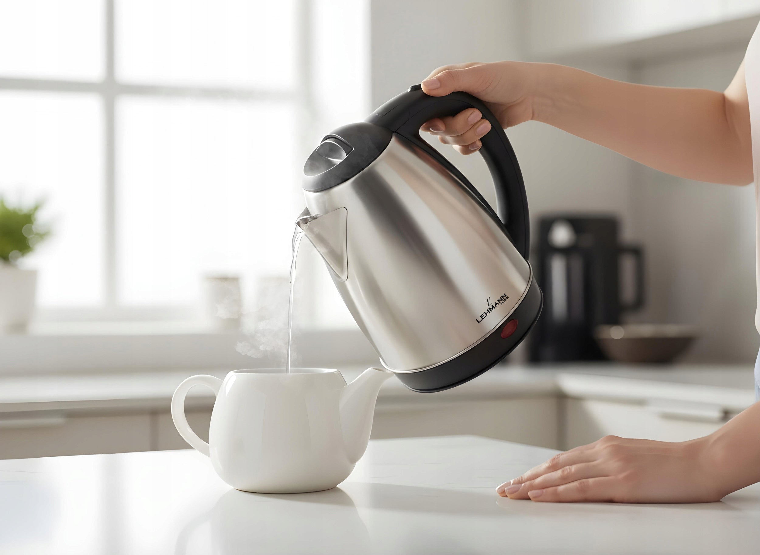 ELECTRIC KETTLE CORDLESS TOURIST LARGE STRONG STAINLESS STEEL Manufacturer code CZAJNIK ELEKTRYCZNY STALOWY MOCNY LEHMANN XXL