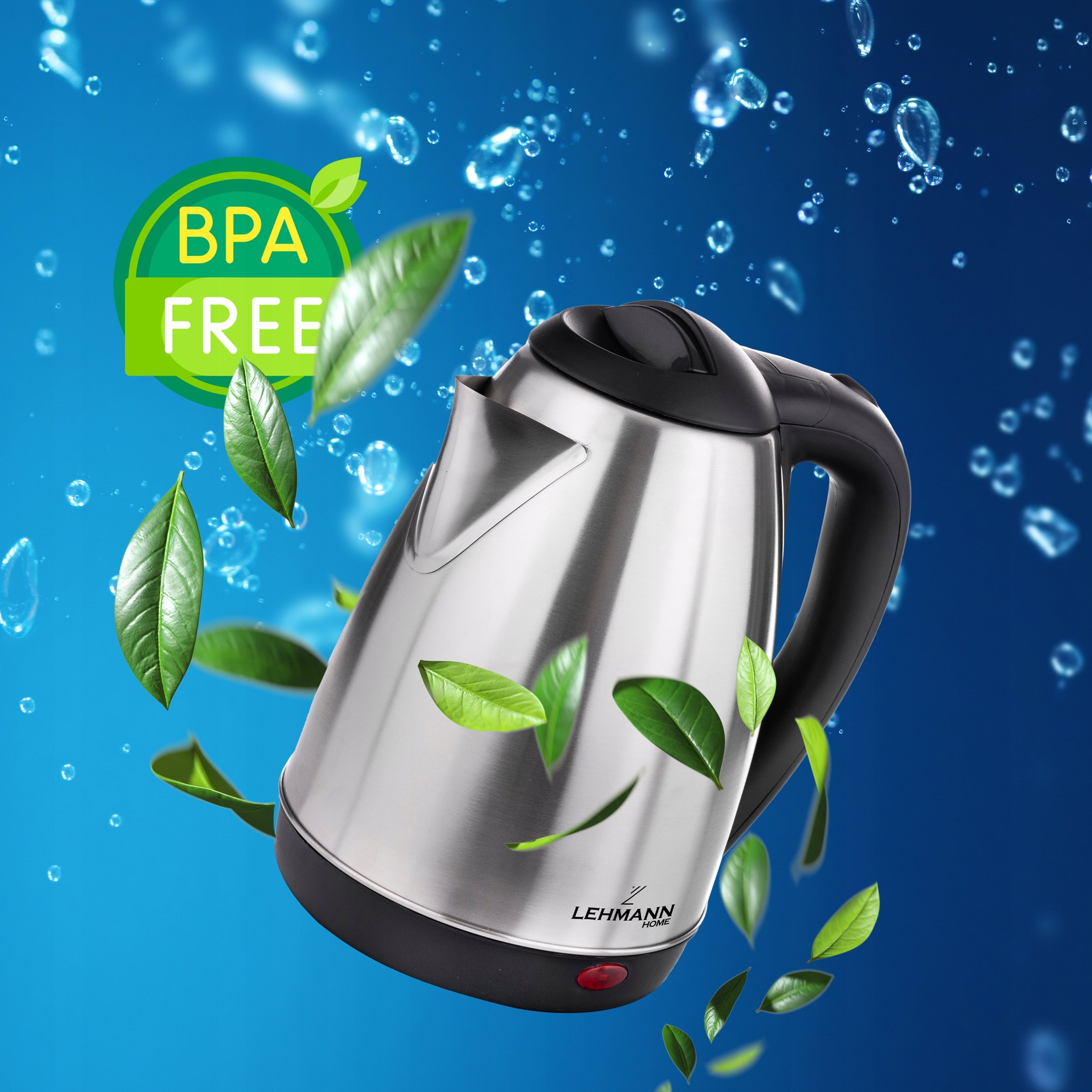 ELECTRIC KETTLE CORDLESS TOURIST LARGE STRONG STAINLESS STEEL Power 2200 W