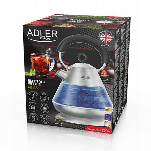 ELECTRIC KETTLE GLASS LED 1,5L 2200W STRIX Wireless Illuminated Power 2200 W