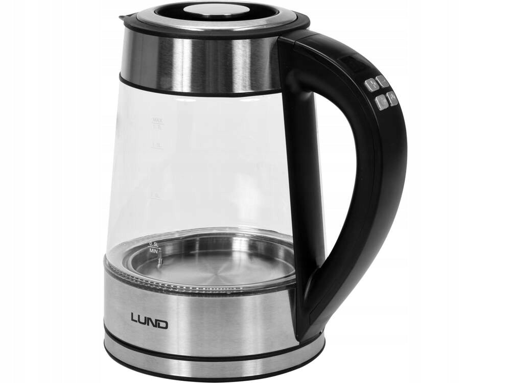 ELECTRIC KETTLE GLASS LED 1.7L TEMPERATURE CONTROL 68173 LUND Brand Lund