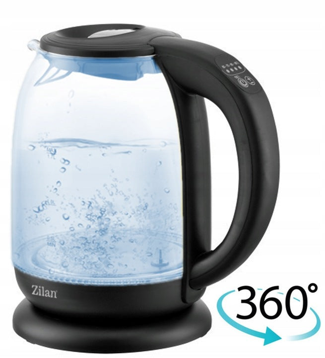 ELECTRIC KETTLE GLASS TEMPERATURE CONTROL 5 COLORS LED 2200W Material metal glass