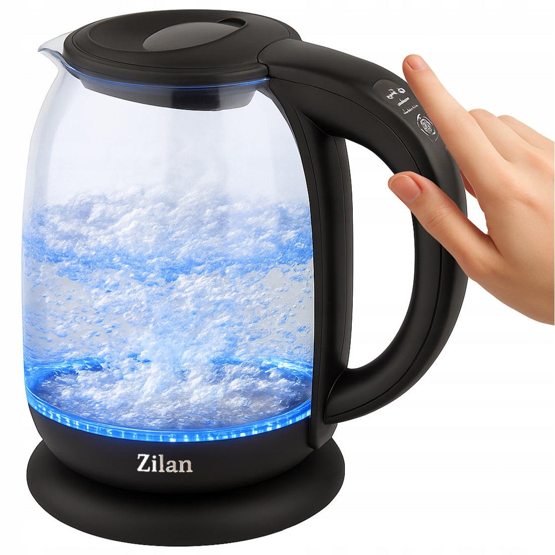 ELECTRIC KETTLE GLASS TEMPERATURE CONTROL 5 COLORS LED 2200W Power 2200 W