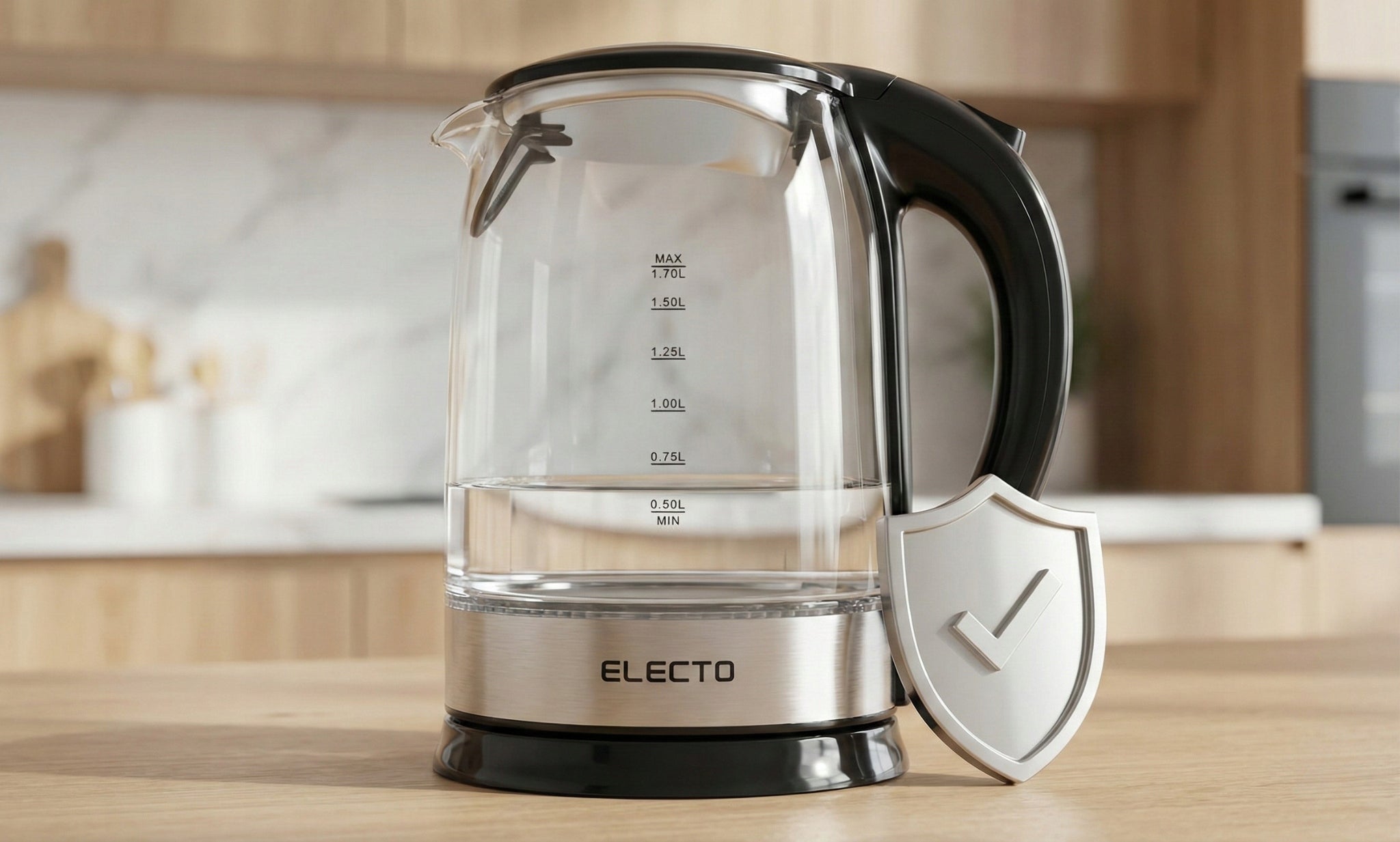 ELECTRIC KETTLE GLASS WIRELESS 1,7L WITH LED BACKLIGHT 1800W Power 1800 W