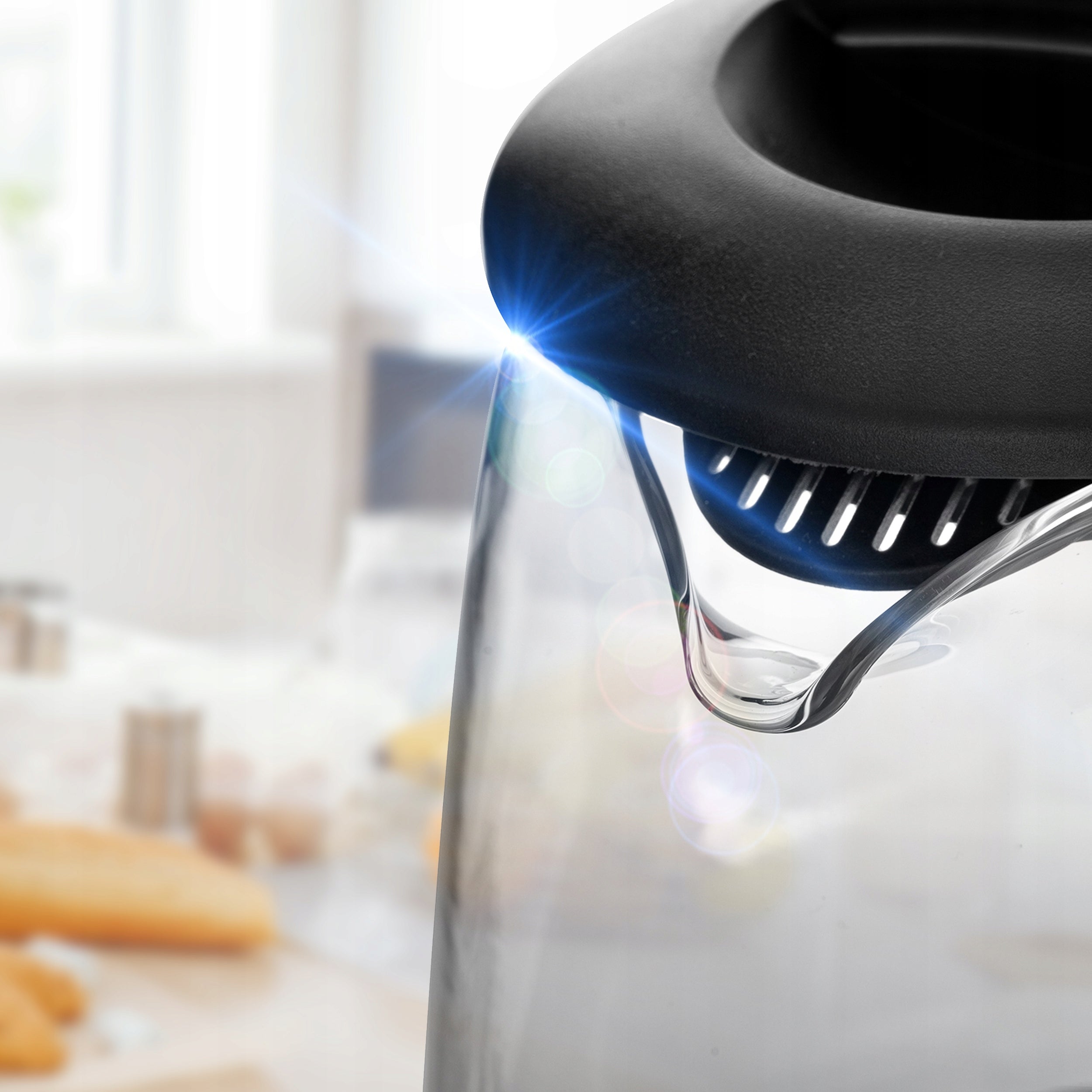 ELECTRIC KETTLE GLASS WIRELESS BACKLIT WITH LED 2L POWERFUL 2200W Model Aqua Glass 10