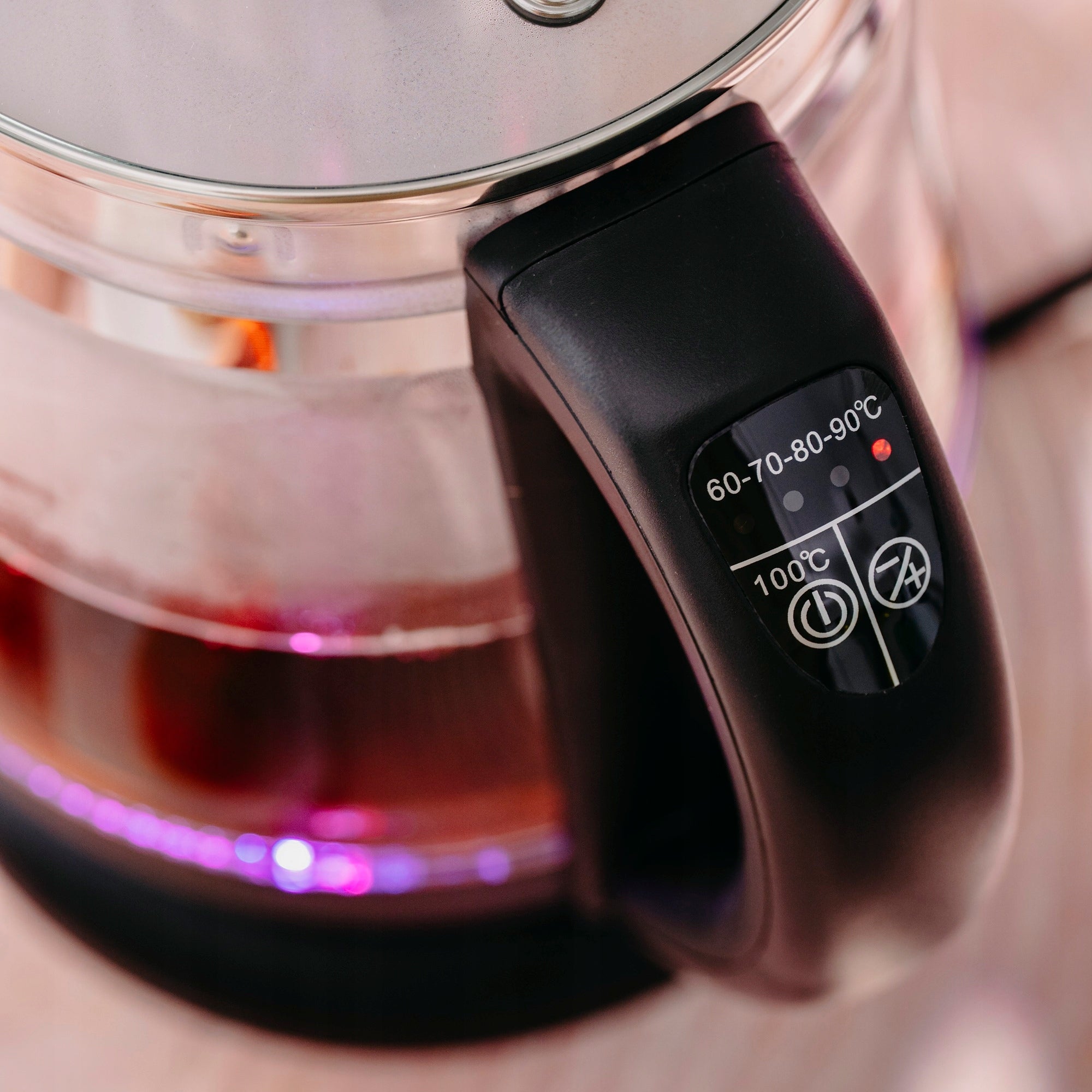 ELECTRIC KETTLE GLASS WIRELESS TEMP ADJUSTMENT LED 1,5L INFUSER Model AD 1299B