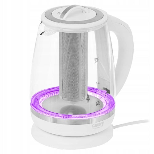 ELECTRIC KETTLE GLASS WIRELESS TEMP ADJUSTMENT LED INFUSER 2L Power 2200 W