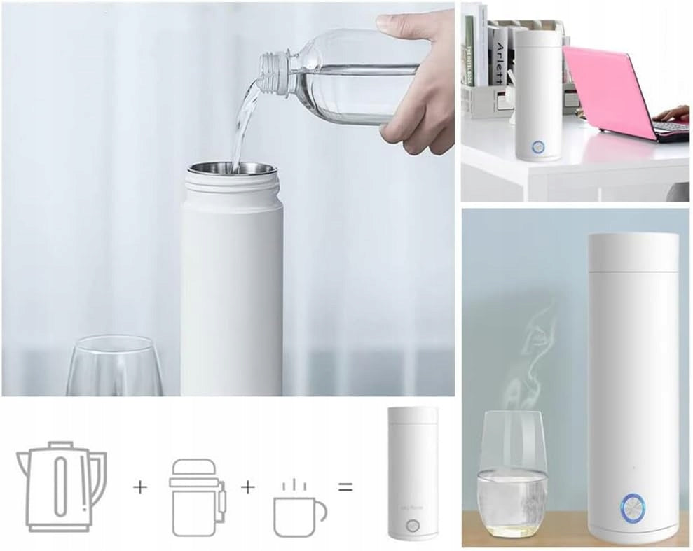 ELECTRIC KETTLE PORTABLE STEEL 304 400ML WHITE Dominant color white
