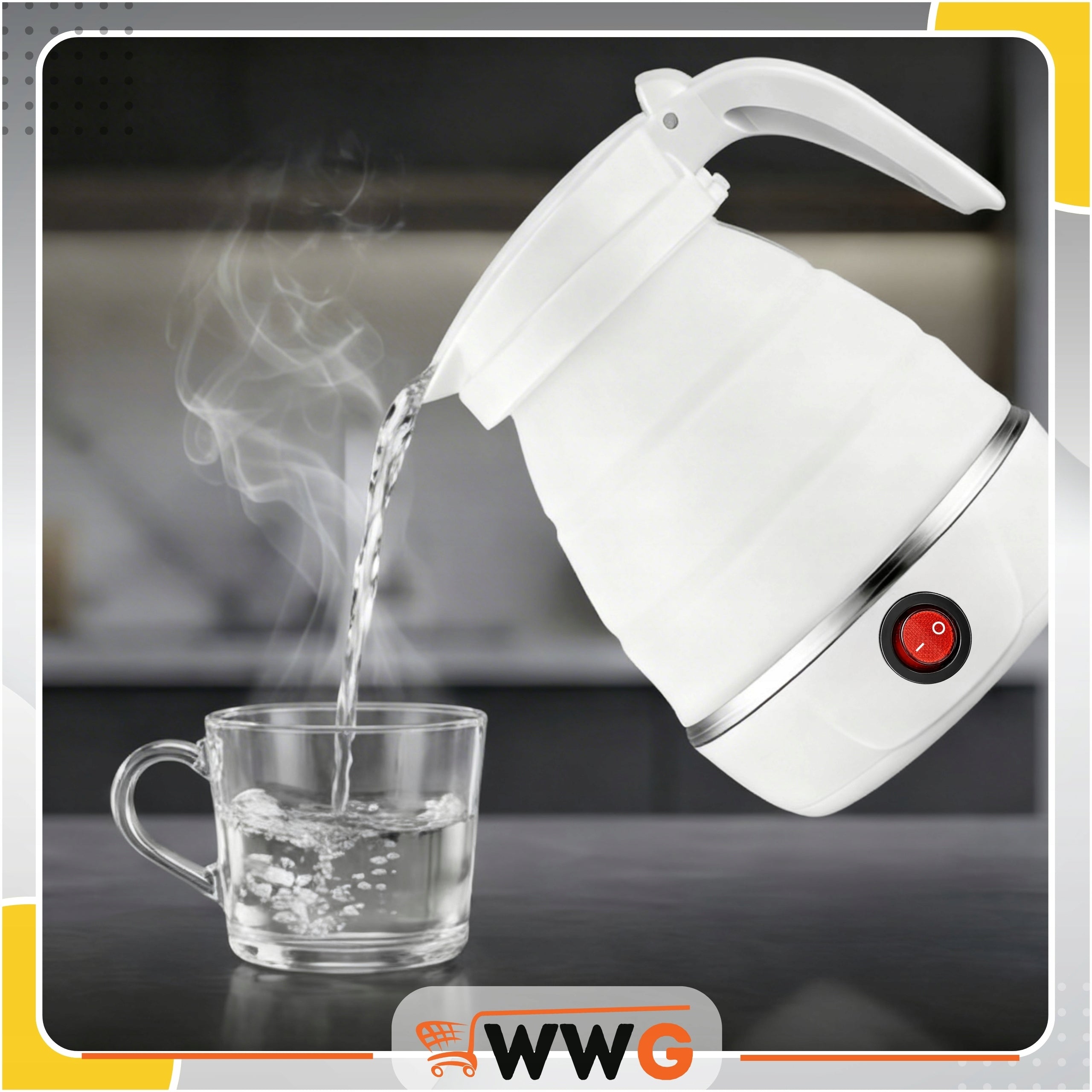 ELECTRIC KETTLE SILICONE FOLDING SURVIVAL 600ML TRAVEL SMALL WWG Brand no brand