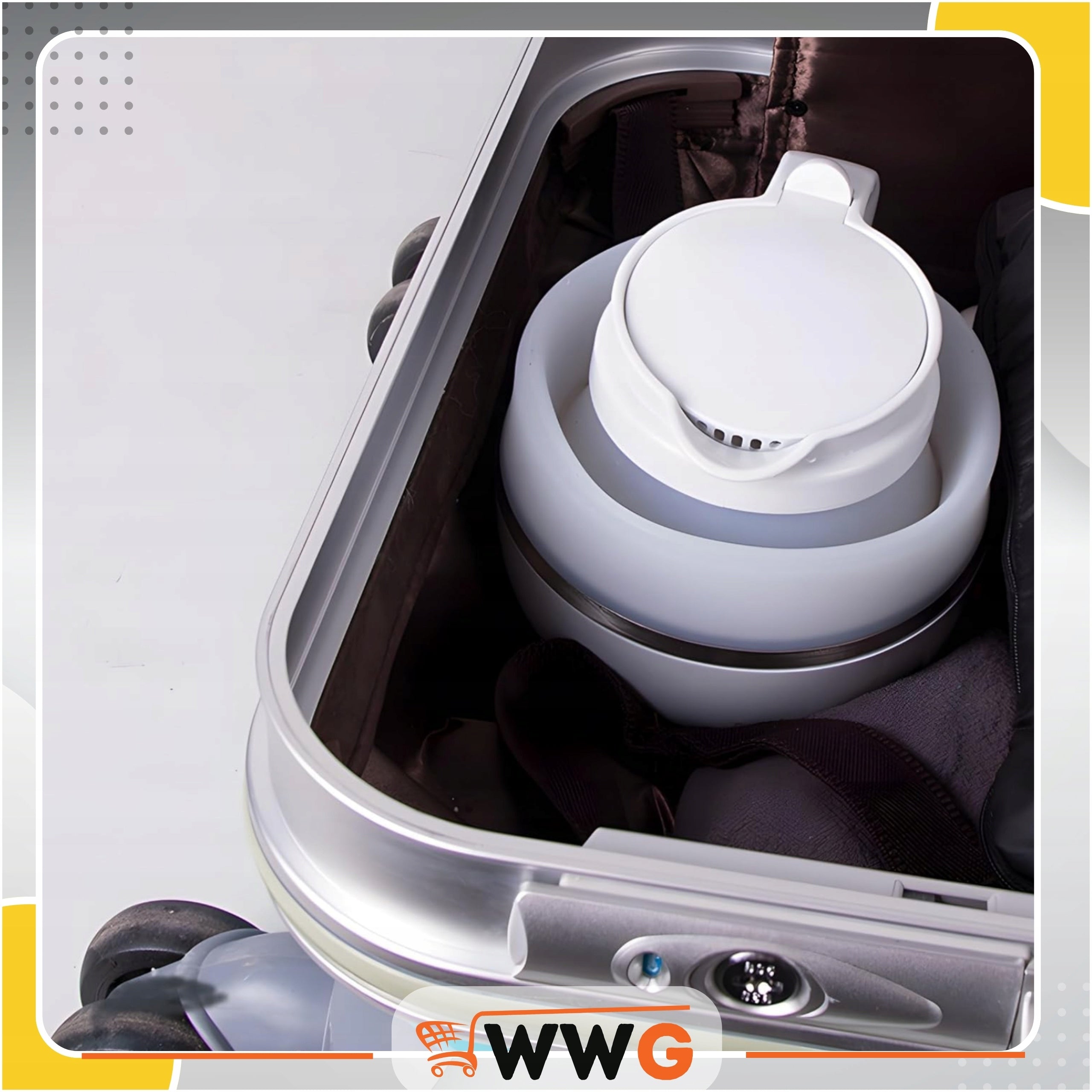 ELECTRIC KETTLE SILICONE FOLDING SURVIVAL 600ML TRAVEL SMALL WWG Capacity 0.6 l