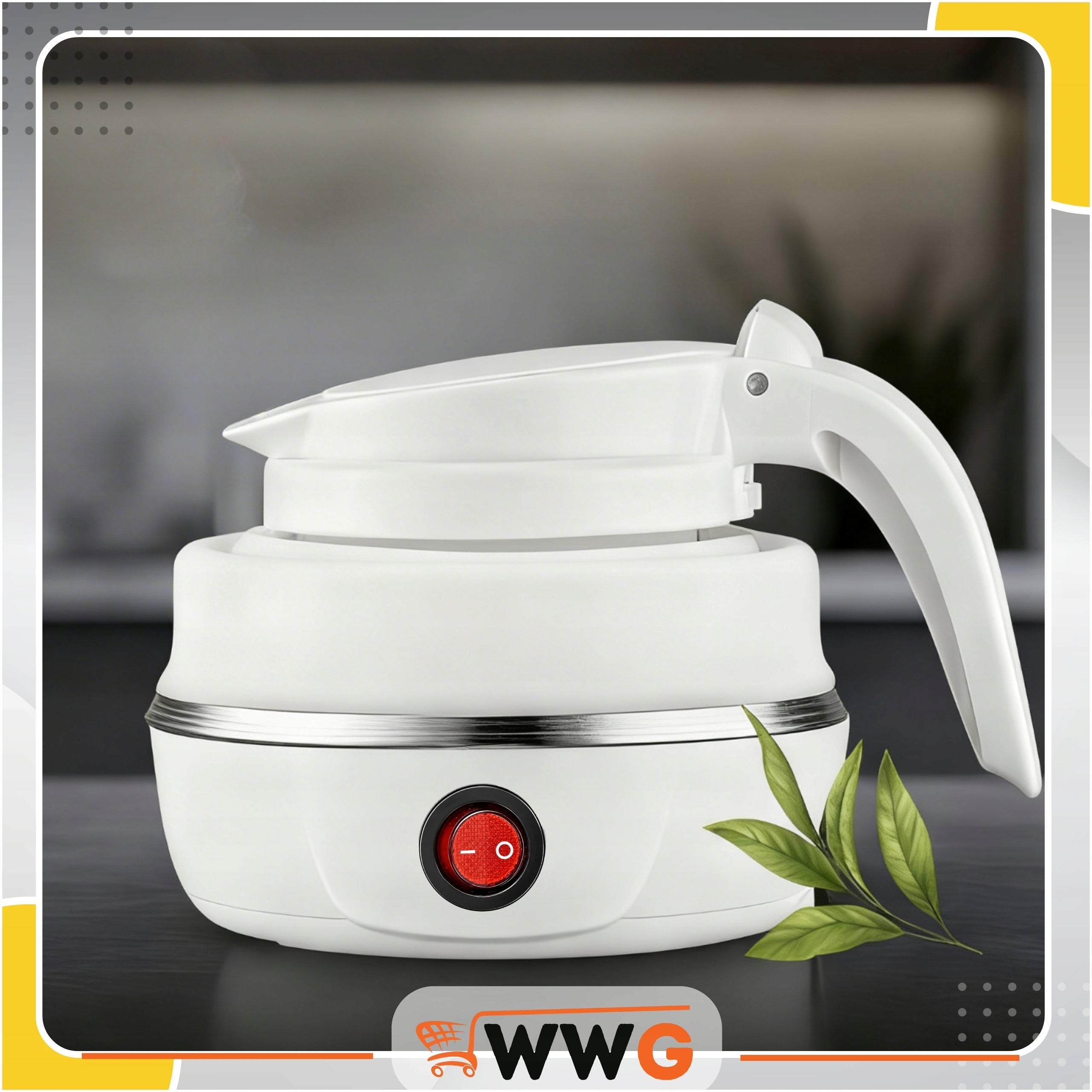 ELECTRIC KETTLE SILICONE FOLDING SURVIVAL 600ML TRAVEL SMALL WWG Manufacturer code MAŁY PRZENOŚNY CZAJNIK SILIKONOWY WWG POLAND
