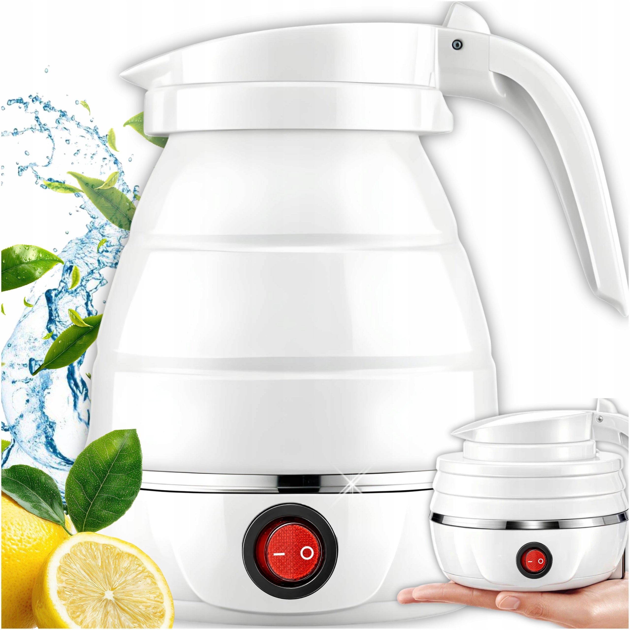 ELECTRIC KETTLE SILICONE FOLDING SURVIVAL 600ML TRAVEL SMALL WWG