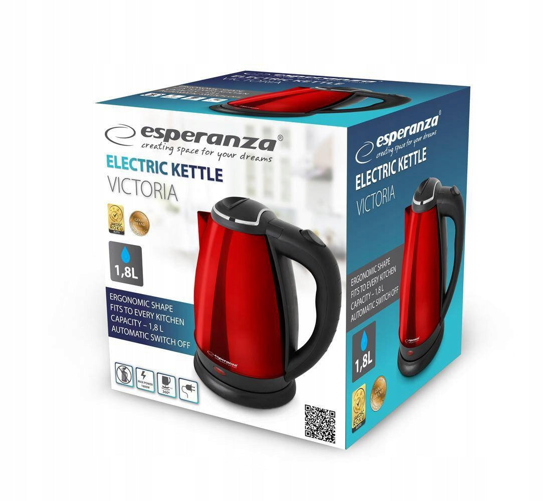 ELECTRIC KETTLE STAINLESS STEEL 1,8L 1800W Capacity 1.7 l