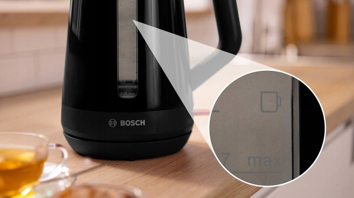 ELECTRIC KETTLE TWK 1M123 BOSCH 1,7l 2400W WIRELESS BLACK Capacity 1.7 l