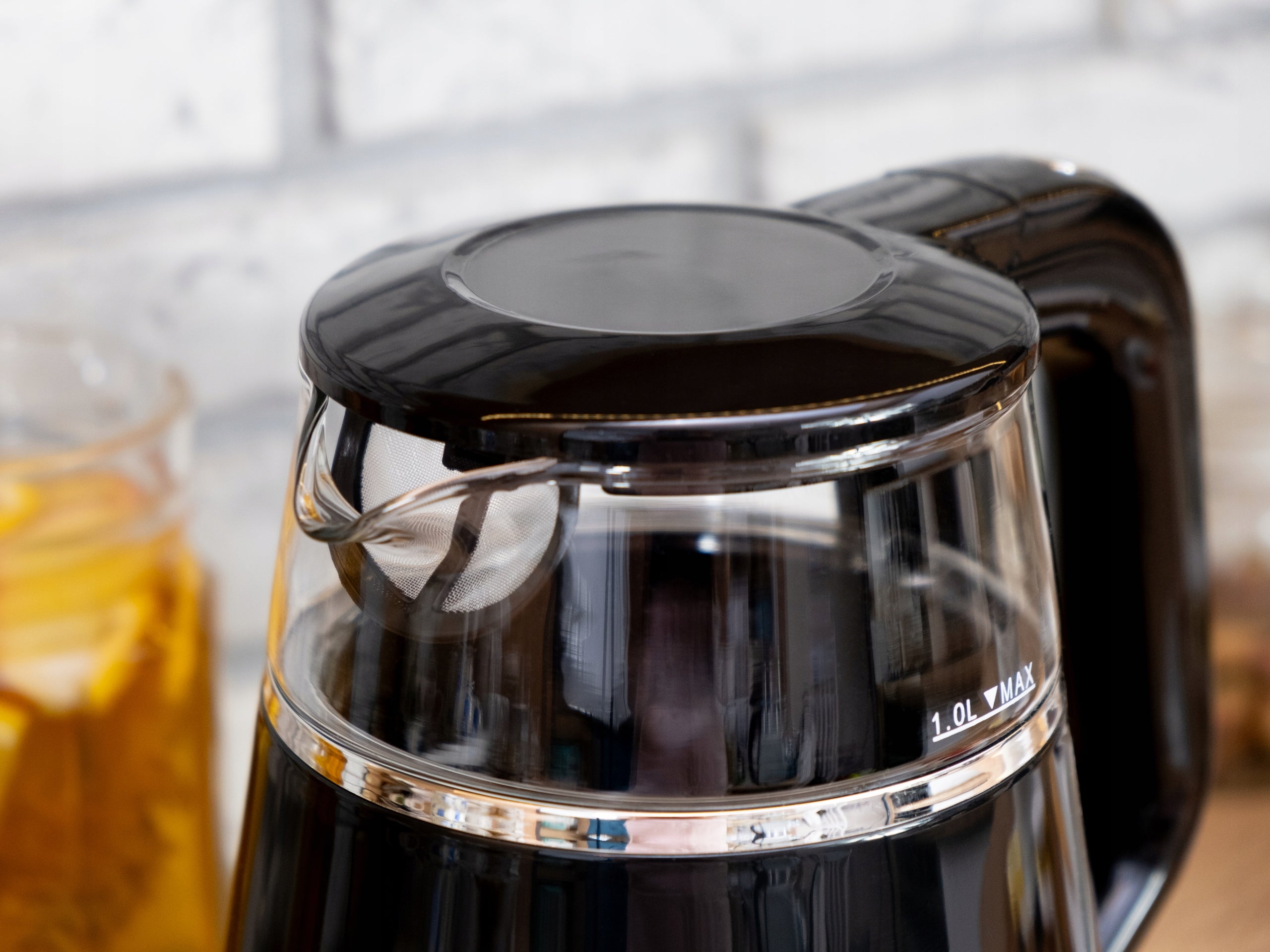 ELECTRIC KETTLE WIRELESS GLASS 1L TOUCH PANEL 1100W BLACK Model C505