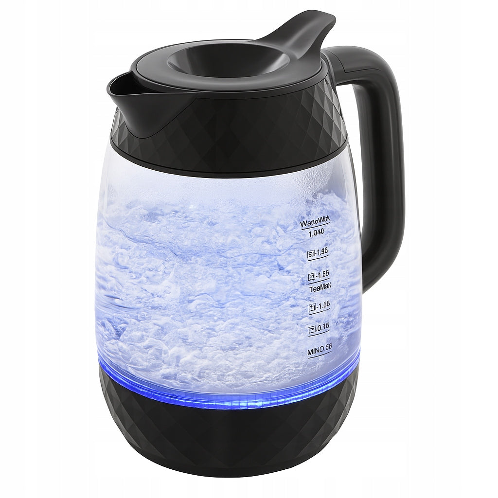 ELECTRIC KETTLE WIRELESS GLASS 2200W STRONG LED BACKLIGHT Capacity 1.8 l