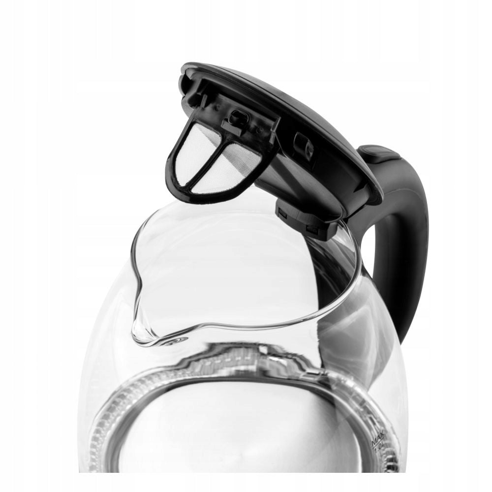ELECTRIC KETTLE WIRELESS GLASS LED 1l FILTER 1100W HYUNDAI 101 Capacity 1 l