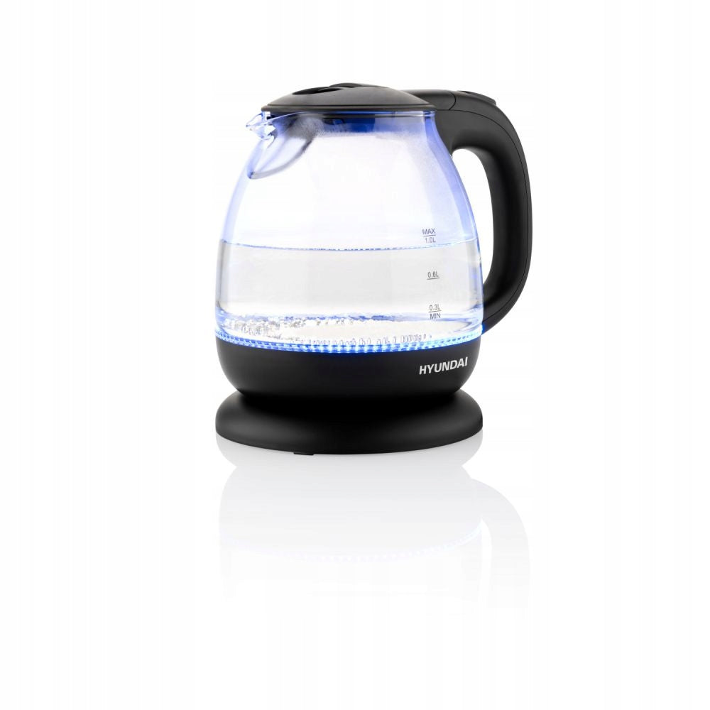 ELECTRIC KETTLE WIRELESS GLASS LED 1l FILTER 1100W HYUNDAI 101 EAN (GTIN) 8590393256440