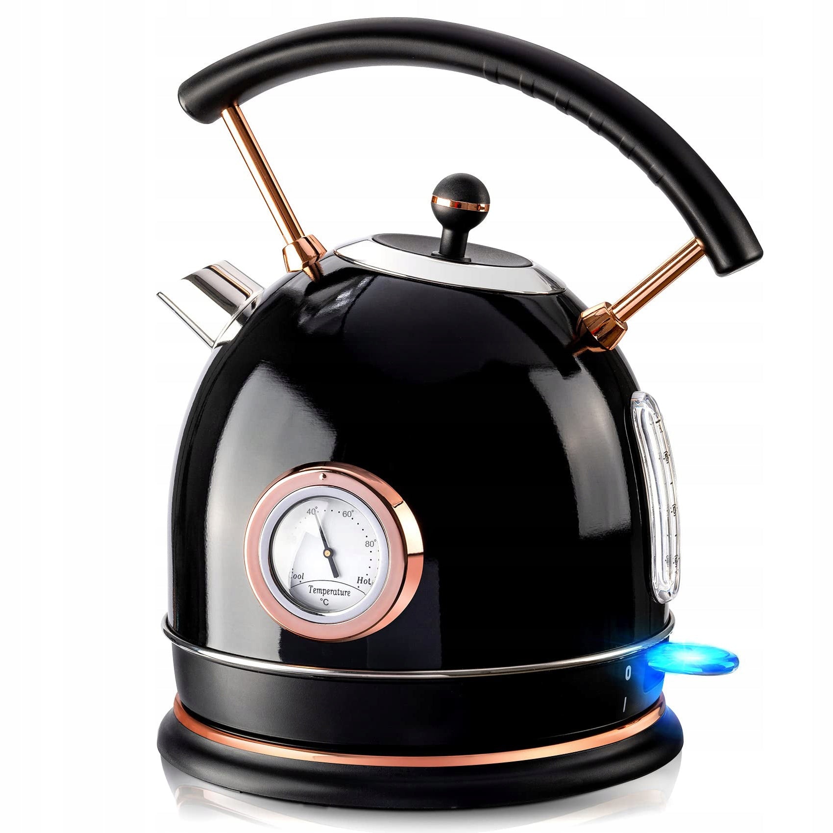 ELECTRIC KETTLE WIRELESS LED FASHIONABLE 1,8L 1500W INOX WITH THERMOMETER
