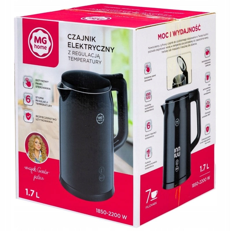 ELECTRIC KETTLE WITH TEMPERATURE CONTROL 40-100DEGREES DK24005B BLACK MG EAN (GTIN) 5903849214704