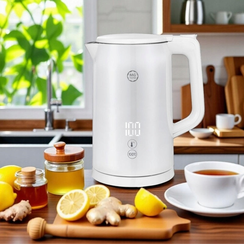 ELECTRIC KETTLE WITH TEMPERATURE CONTROL DK24005W WHITE MG HOME 1,7 L Capacity 1.7 l