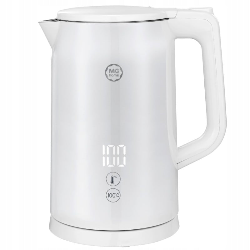 ELECTRIC KETTLE WITH TEMPERATURE CONTROL DK24005W WHITE MG HOME 1,7 L