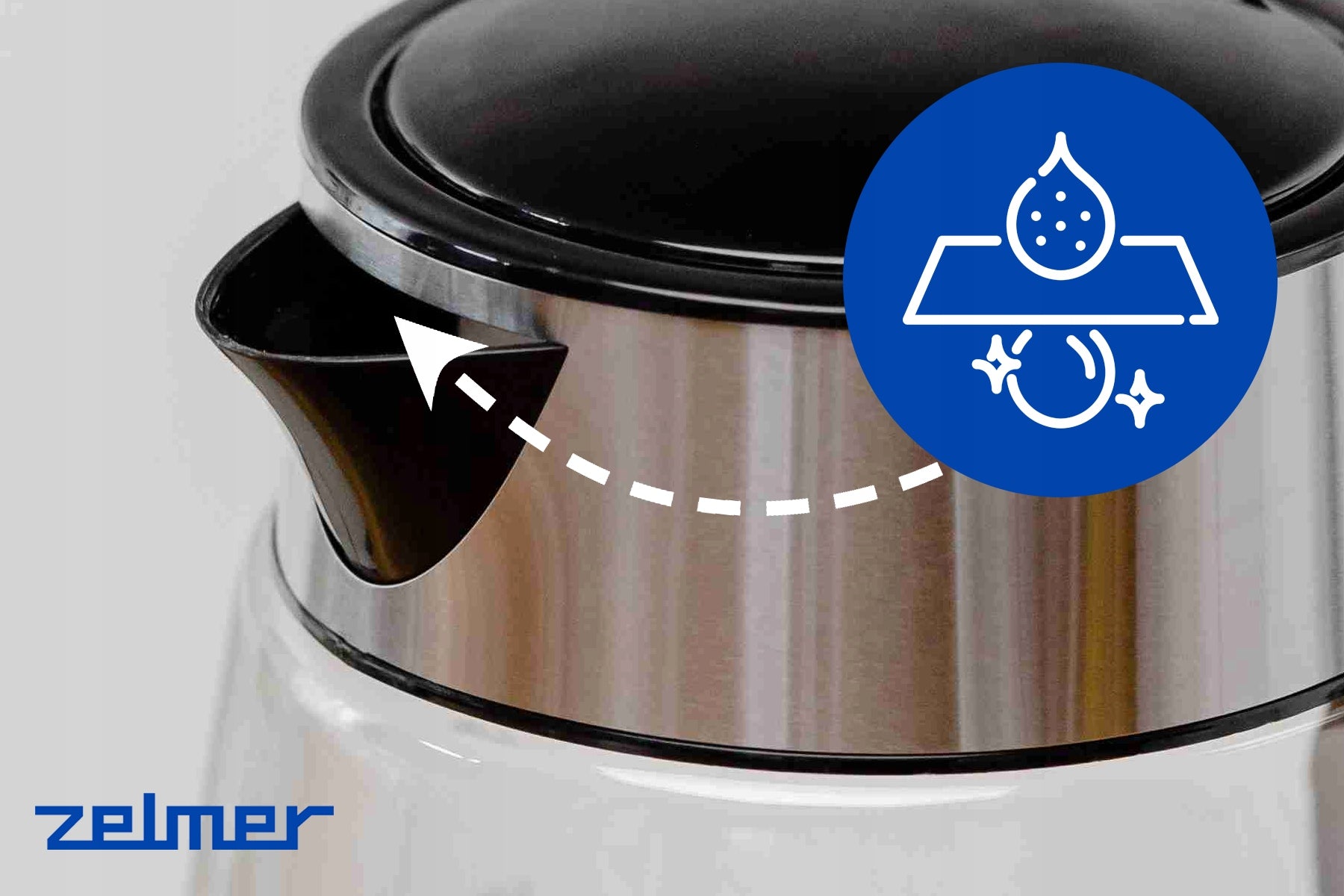 ELECTRIC KETTLE ZELMER WIRELESS WITH BACKLIGHT FILTER 1,7L 2200W Model ZCK8011