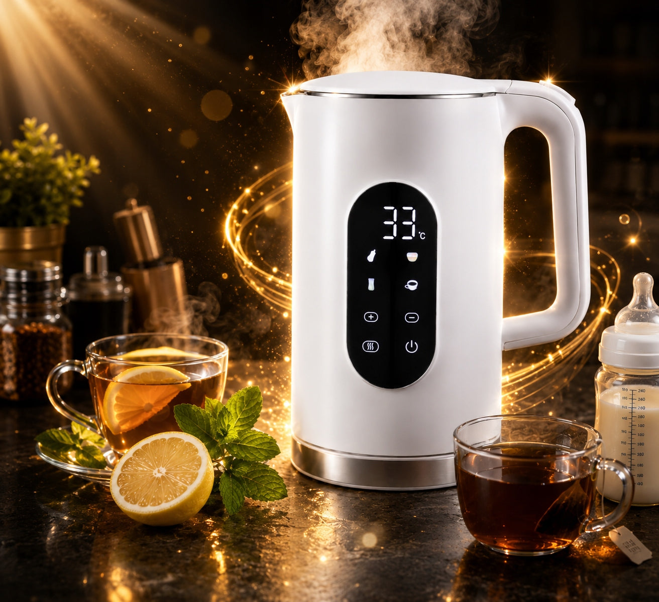 ELECTRIC KETTLE ZILNER 1,7L 2200W WHITE TOUCH TEMPERATURE CONTROL Packaging status original