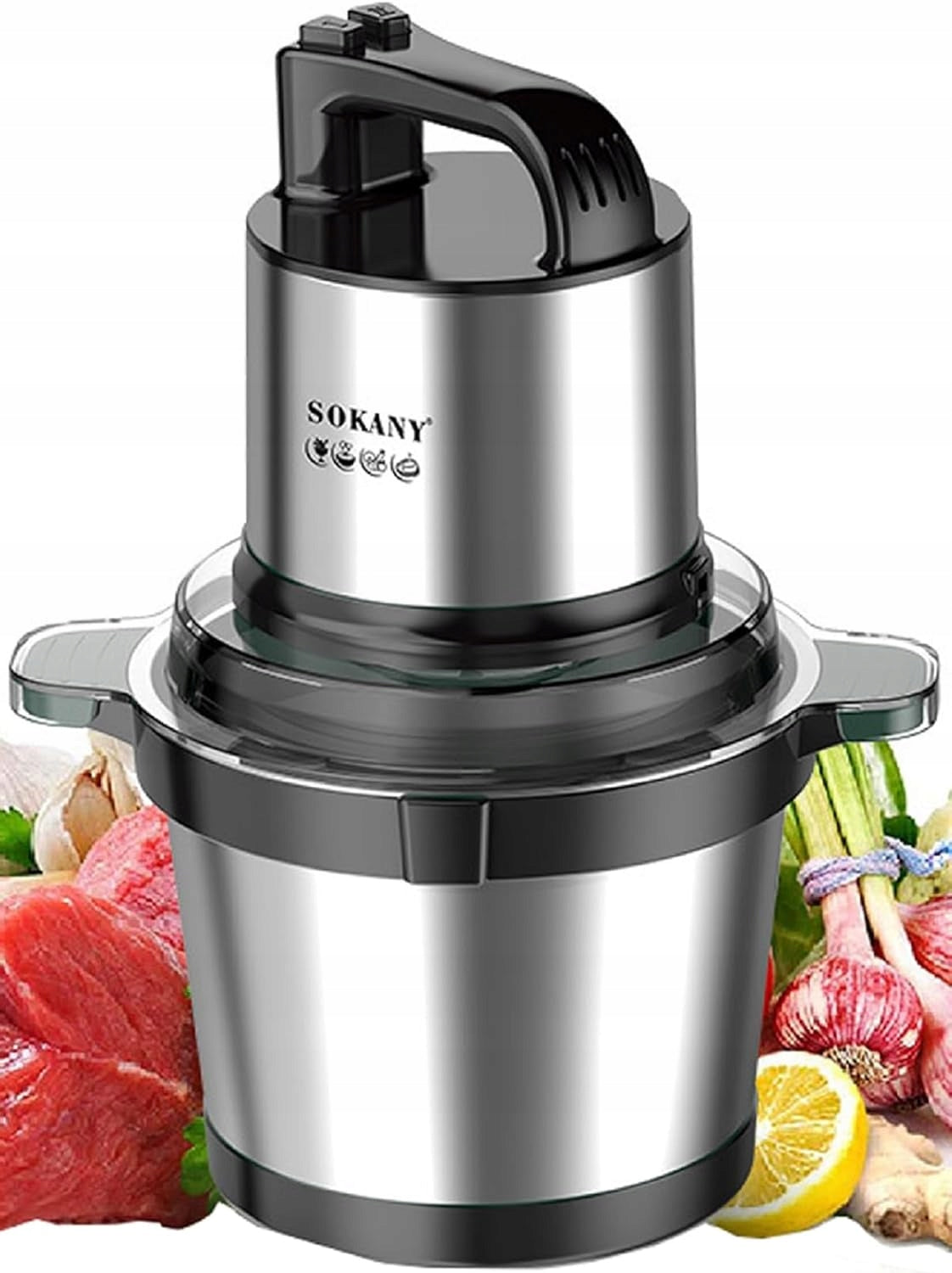 ELECTRIC KITCHEN SHREDDER 800W 4L VEGETABLE MEAT GRINDER FRUIT