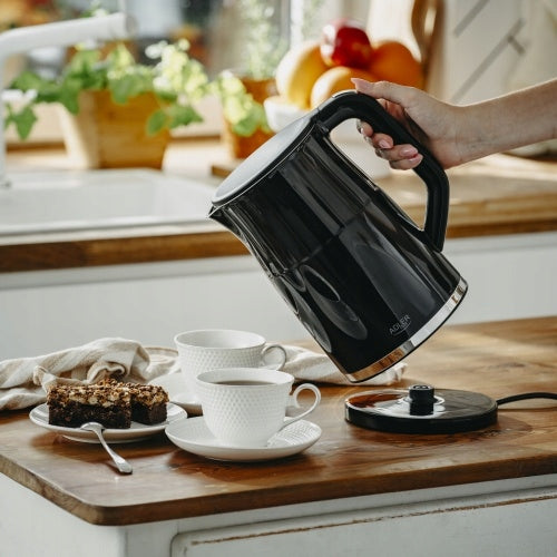 ELECTRIC Kettle 1,7L 2200W METAL BLACK TEMPERATURE CONTROL TOUCH Dominant color black
