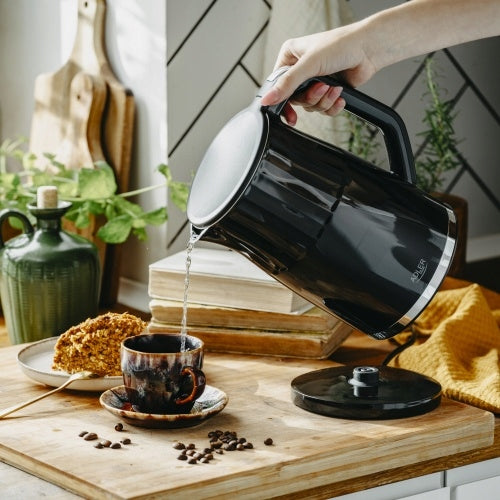 ELECTRIC Kettle 1,7L 2200W METAL BLACK TEMPERATURE CONTROL TOUCH Power 2200 W
