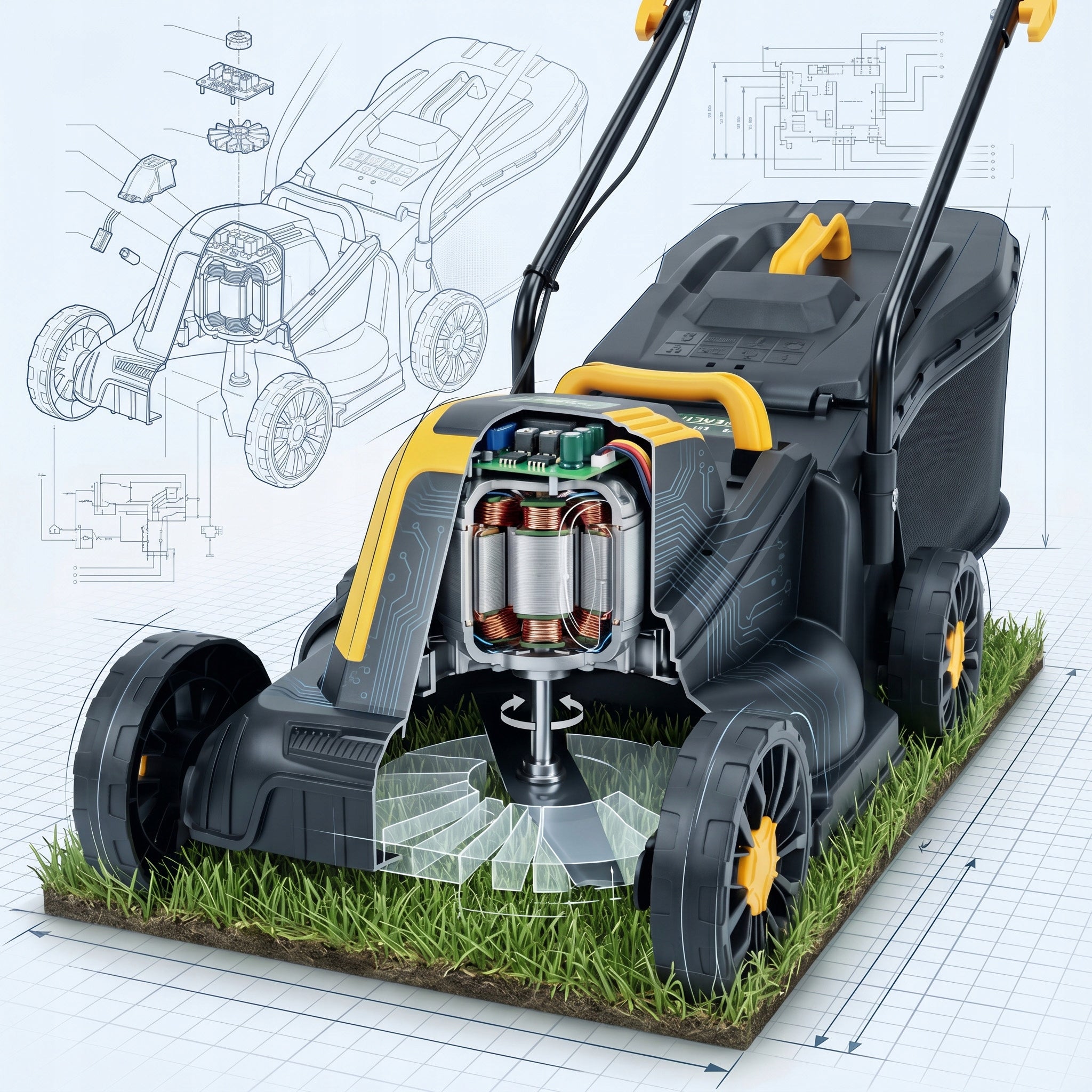 ELECTRIC LAWN MOWER ADJUSTMENT STRONG LIGHT 32CM LARGE BASKET 32L 2000 Model MOW32E