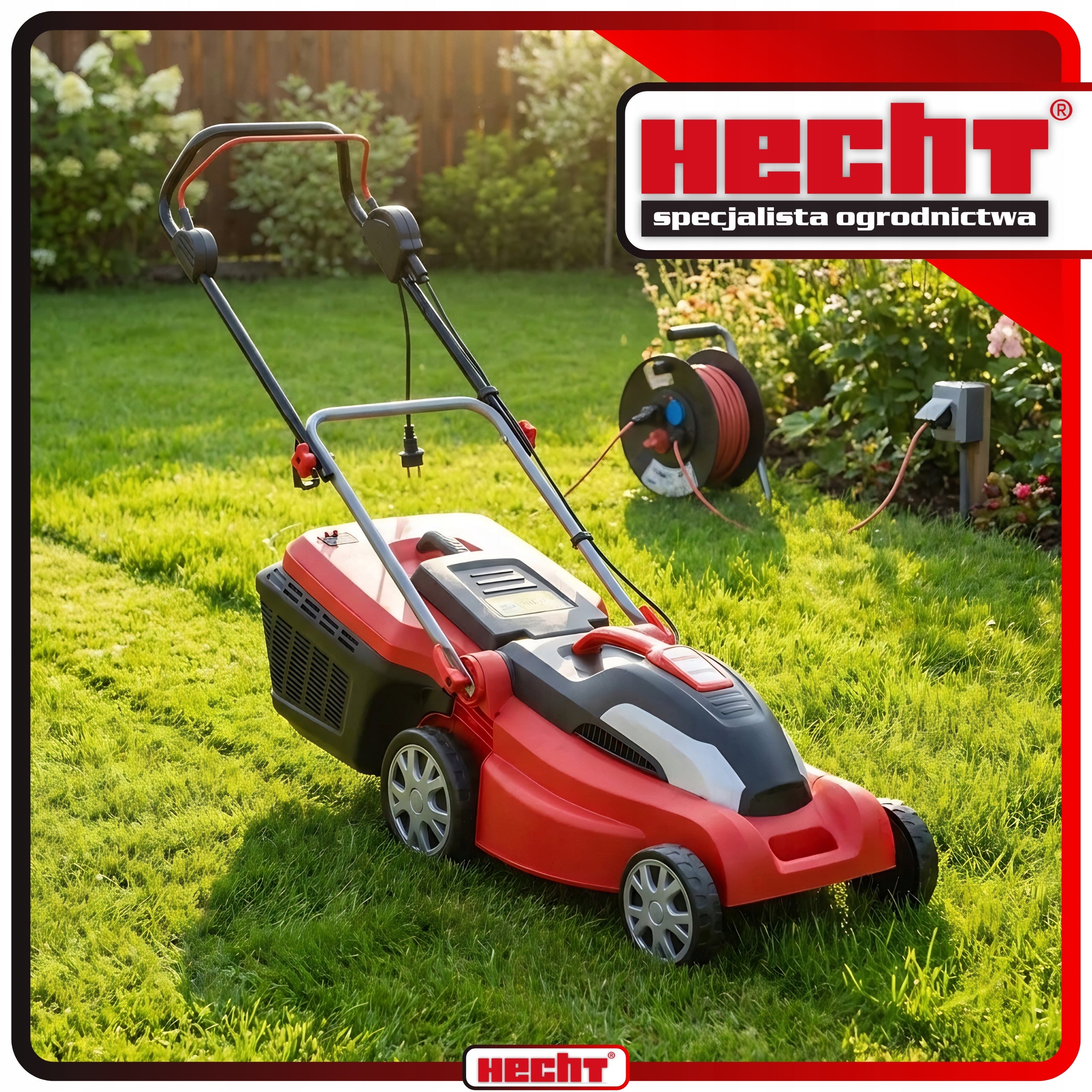 ELECTRIC LAWN MOWER HECHT 1844 POWER 1800W WIDTH 42CM BASKET 50L Packaging status original