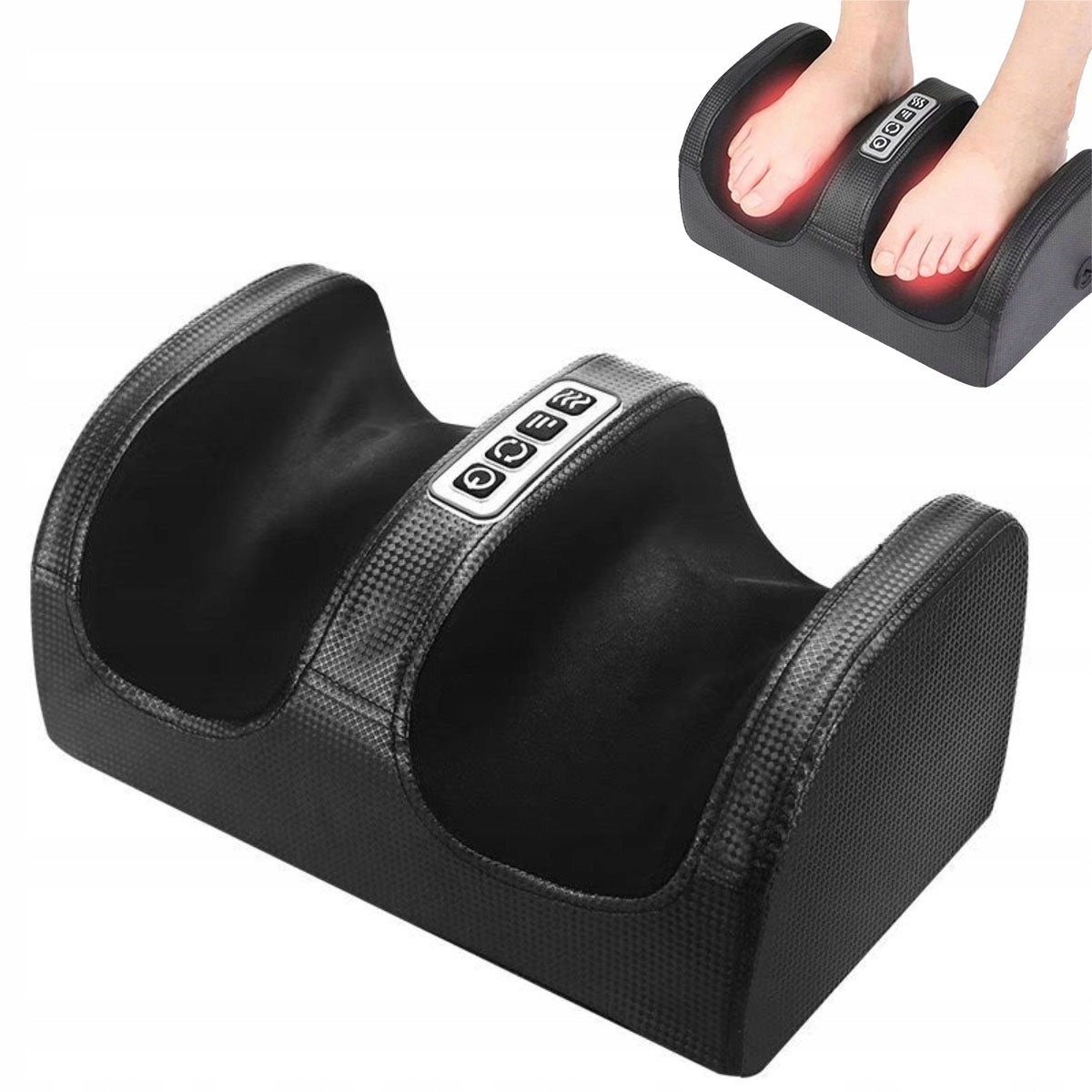 ELECTRIC LEG FOOT MASSAGER WITH HEATING FUNCTION AND ROTATING HEADS