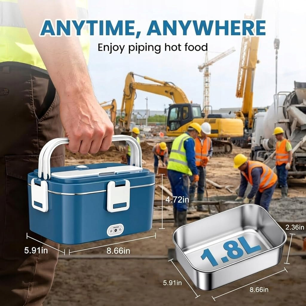 ELECTRIC LUNCH BOX 1,8L 12V 24V 240V STEEL Dominant color blue