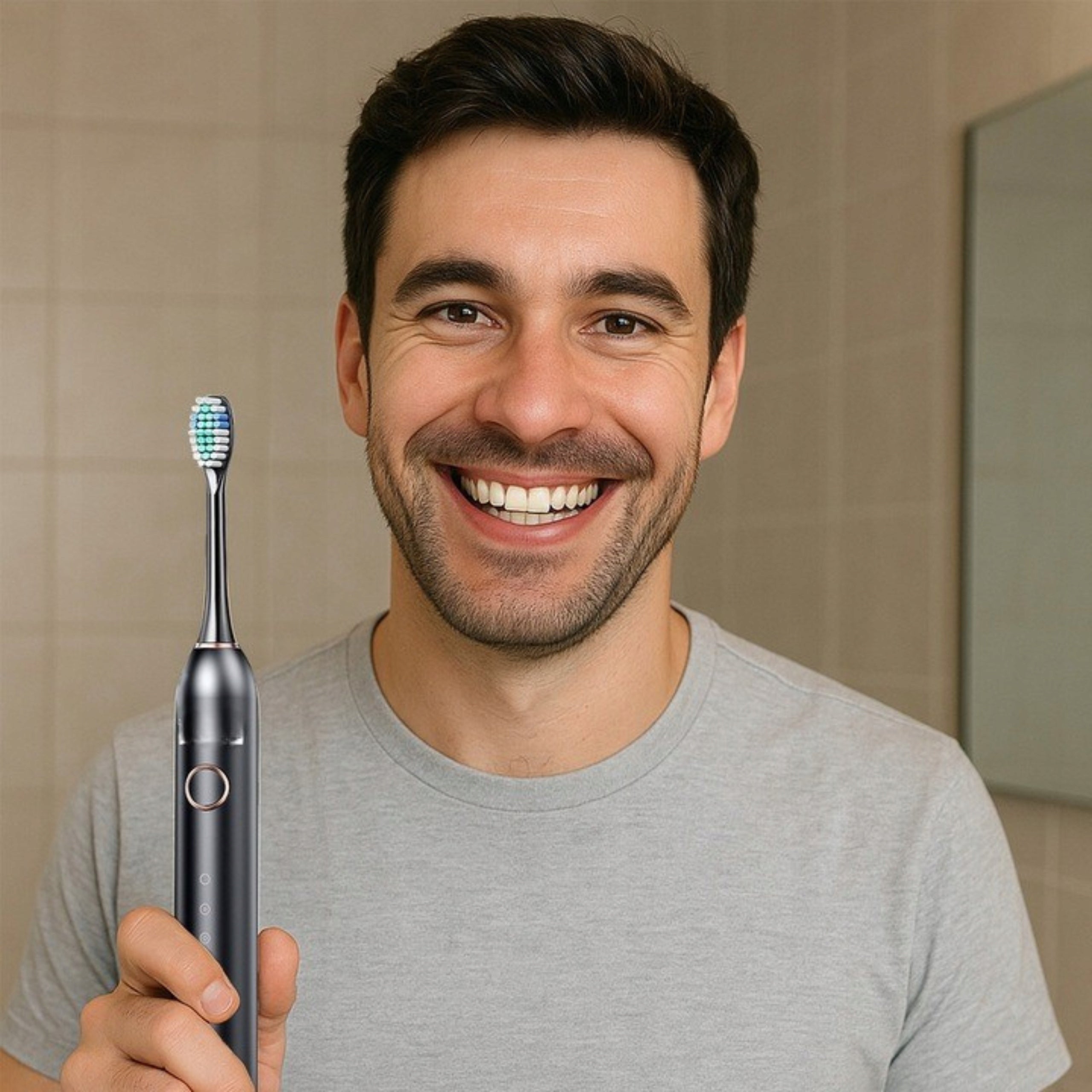ELECTRIC MAGNETIC SONIC TOOTHBRUSH 6 MODES 4 TIPS Medical device no