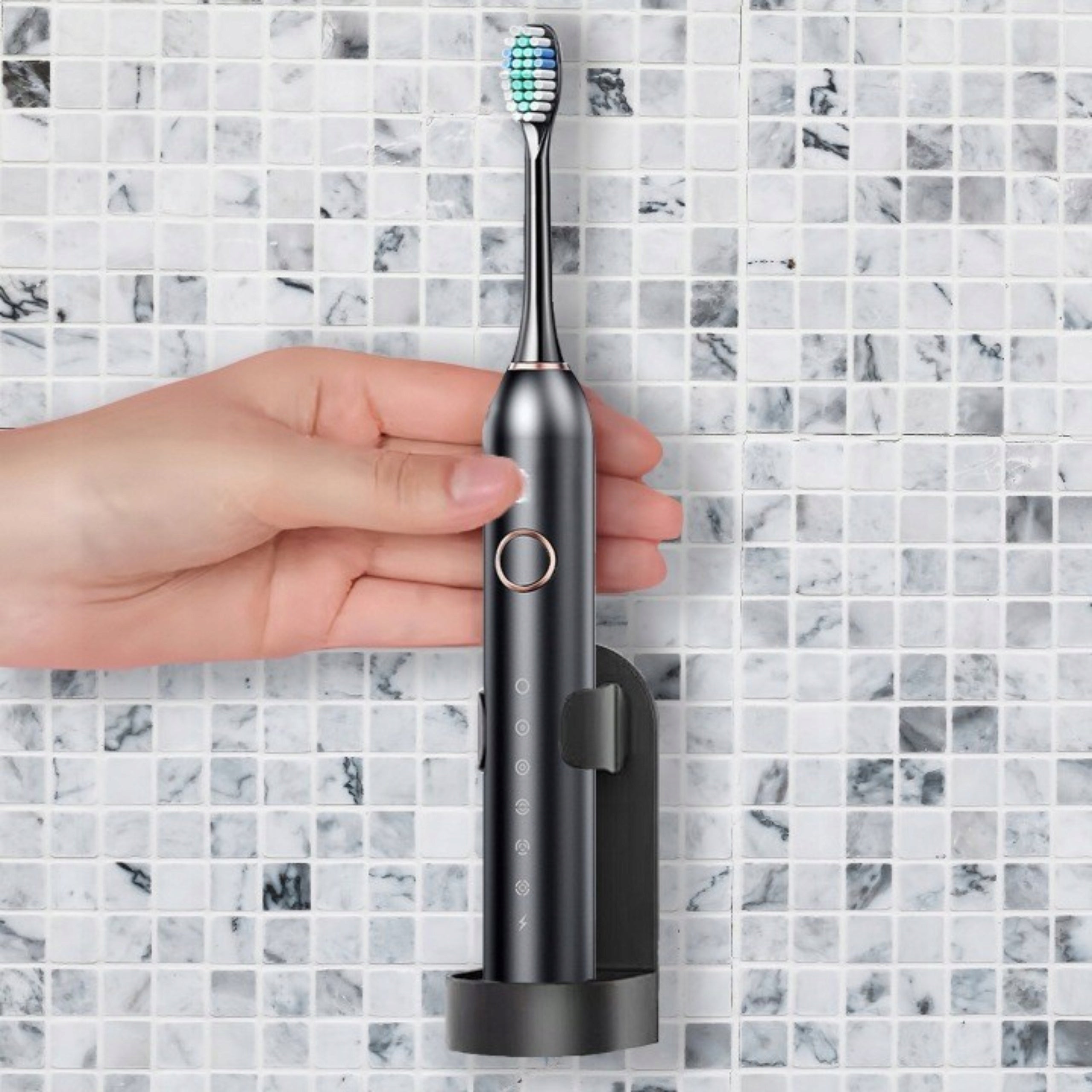 ELECTRIC MAGNETIC SONIC TOOTHBRUSH 6 MODES 4 TIPS Packaging status original