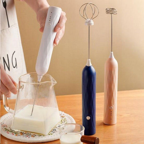 ELECTRIC MANUAL MILK FROTHER WAND FOR MIXING MATCHY USB MIXER Packaging status original