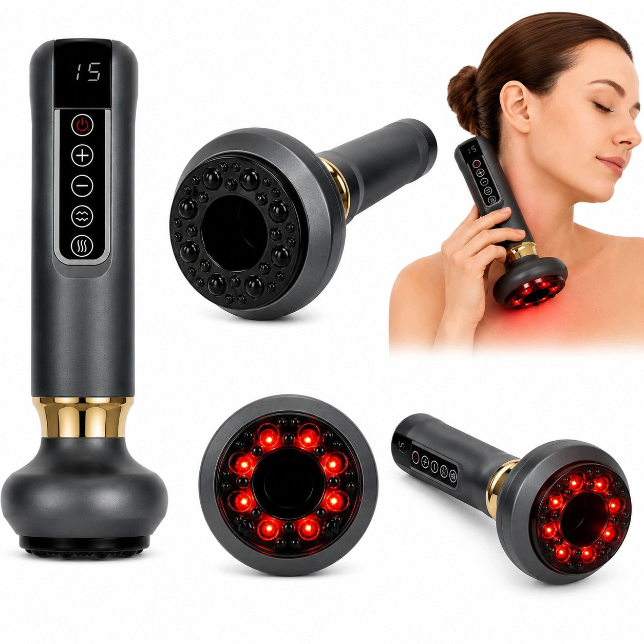 ELECTRIC MASSAGE BUBBLE VACUUM MASSAGER 12 LEVELS HEATING Packaging status original