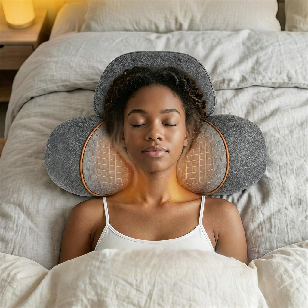 ELECTRIC MASSAGE PILLOW NECK MASSAGER WITH HEATING FOR HOME USB Medical device no